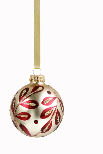 Elegant Gold and Red Christmas Ornament — Stock Photo, Image