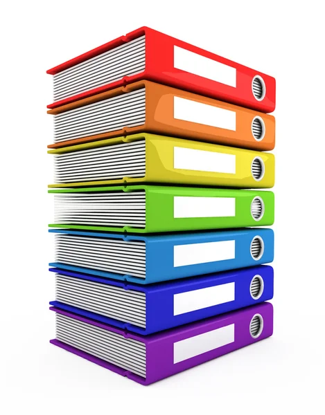 3d color books tower — Stock Photo, Image