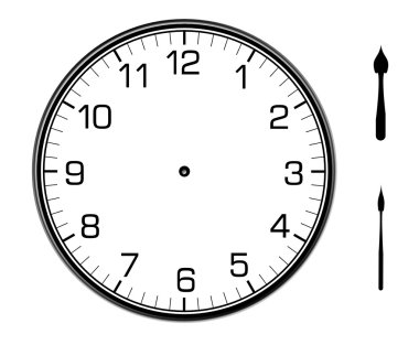 Classic wall clock on the wall clipart