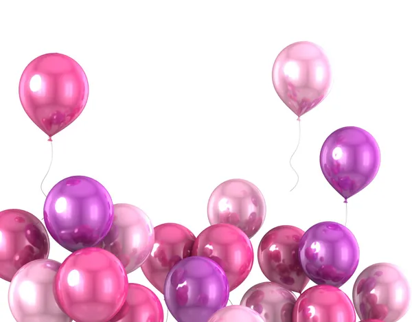 Balão de hélio de cor 3d — Fotografia de Stock