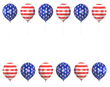 Balls with symbols of the U.S. clipart