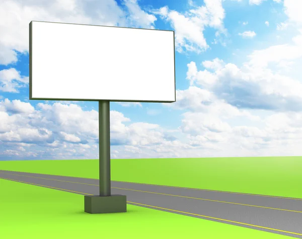3d blank billboard на улице — стоковое фото