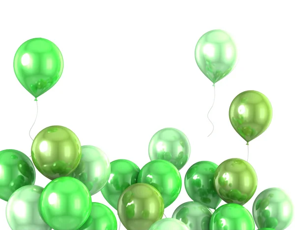Färg Heliumballong Vit Backrounde — Stockfoto
