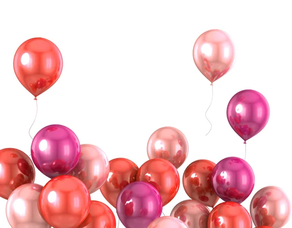 3D färg heliumballong — Stockfoto