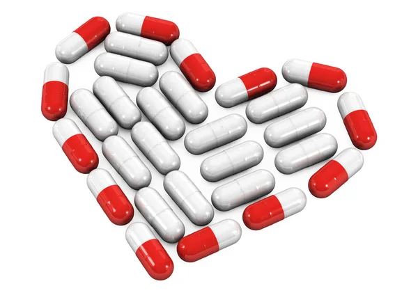 3d imagen conceptual de píldoras — Foto de Stock