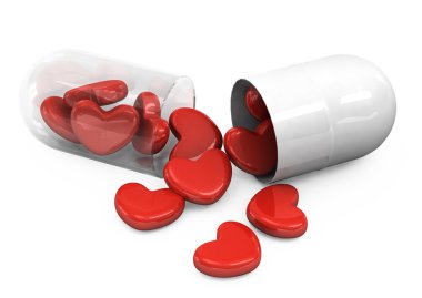Kalp şekli olarak ortaya konulan pills