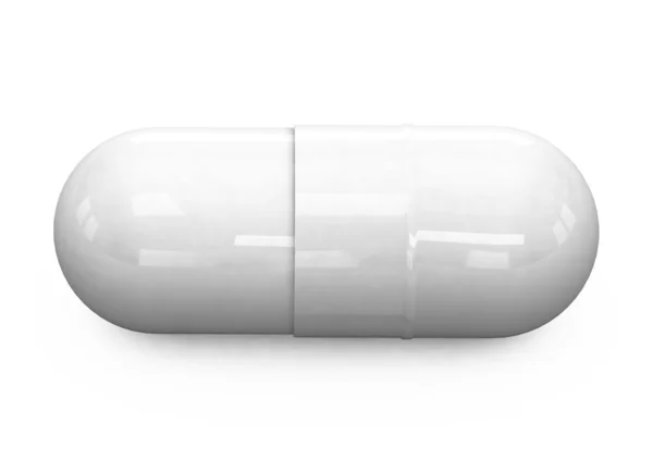 の異なる錠剤と白い背景の上の丸薬 — ストック写真