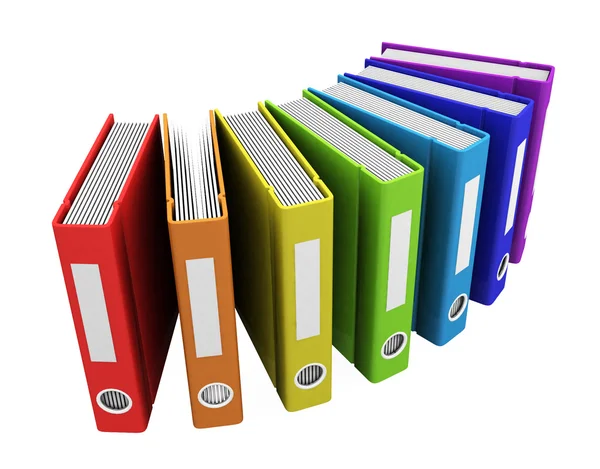 Color Business Books White Background — Stock Photo, Image