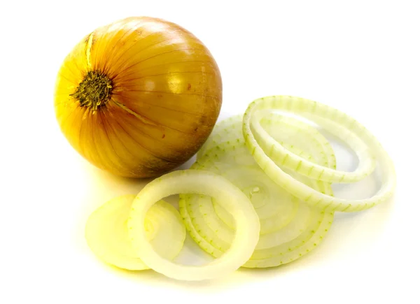 stock image Fresh bulb of onion on a white background