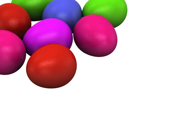 3D renkli Paskalya yumurtaları — Stok fotoğraf