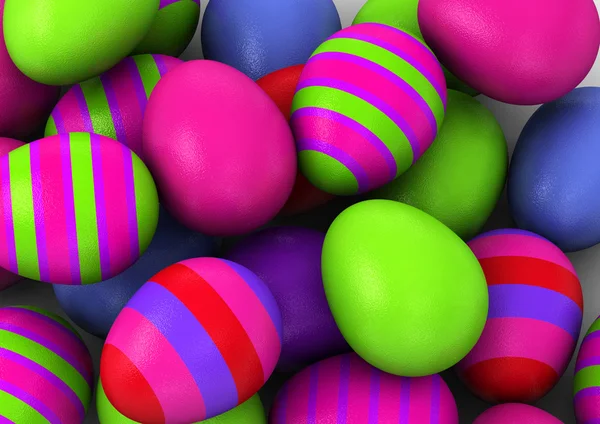 3D renkli Paskalya yumurtaları — Stok fotoğraf