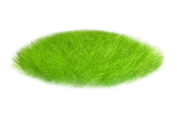 3 d の分離された緑の芝生 — 图库照片