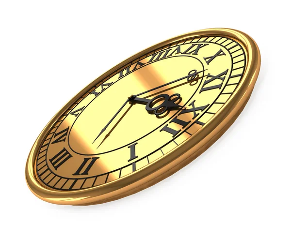 白い背景の上の のアンティーク古い時計 — ストック写真