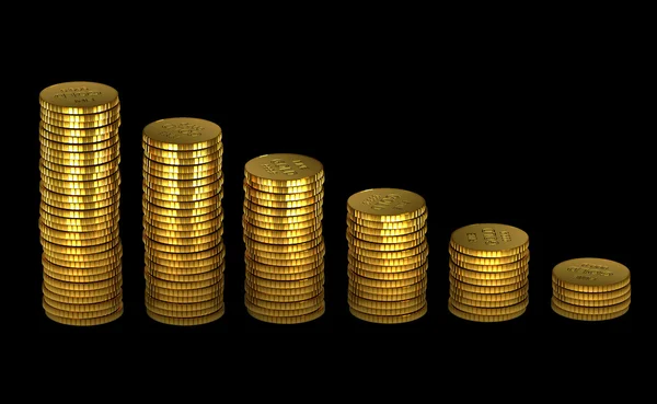 3d gold money — Stock Photo, Image