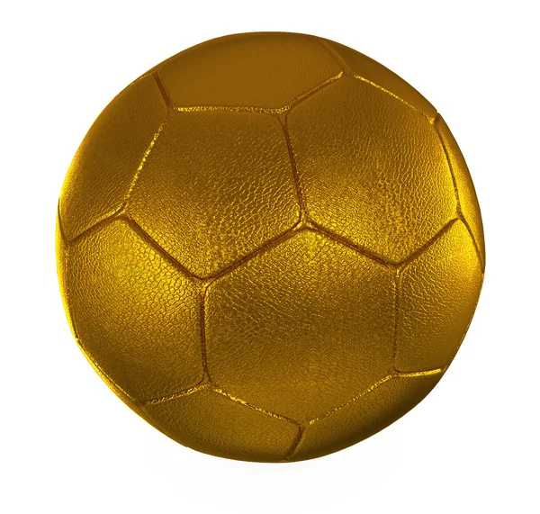 3d pelota de fútbol de oro —  Fotos de Stock