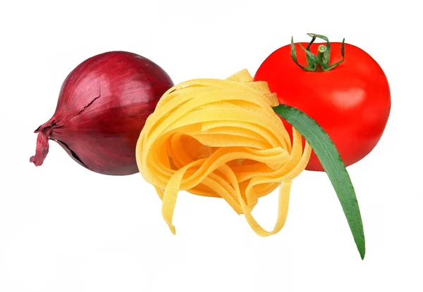 Erişte ile domates — Stok fotoğraf