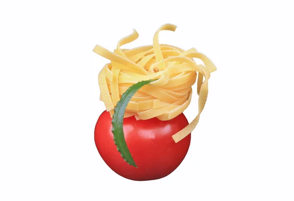 Erişte ile domates — Stok fotoğraf