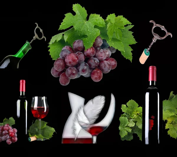 Vino Rosso Nero Sotterraneo — Foto Stock