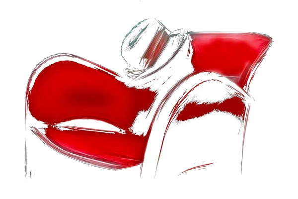 Καρέκλα με κόκκινο χρώμα — Φωτογραφία Αρχείου