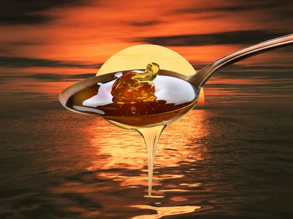 香甜蜂蜜 — 图库照片