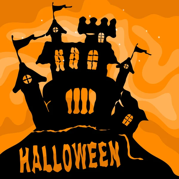 Halloween-kastély — Stock Vector