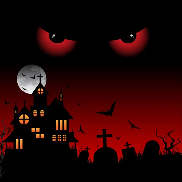 Halloween hrad — Stockový vektor