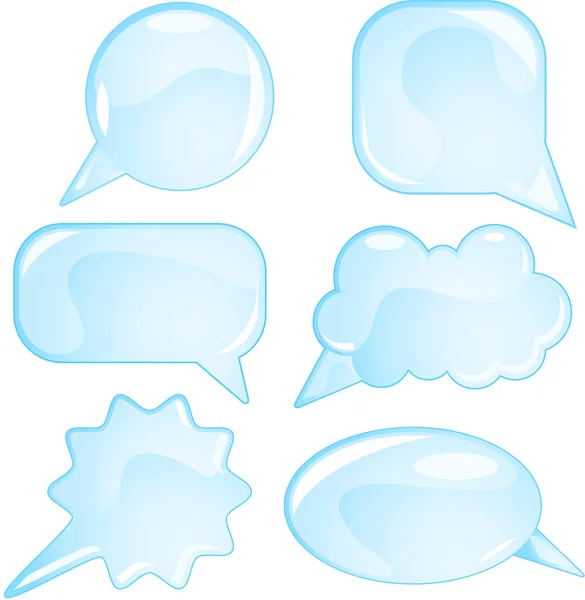 Conjunto de bolhas de fala Aqua —  Vetores de Stock
