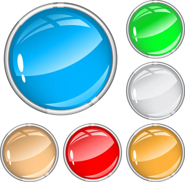 鮮やかな色のボタン — ストックベクタ