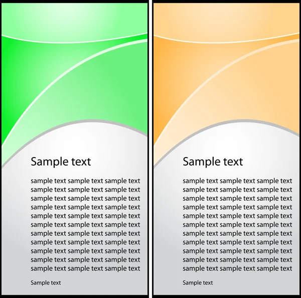 Vague fond vert et orange — Image vectorielle