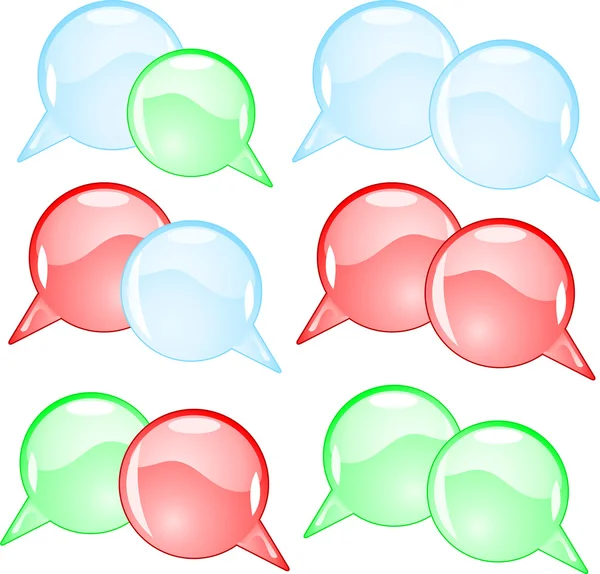 Çift yuvarlak konuşma balonları — Stok Vektör