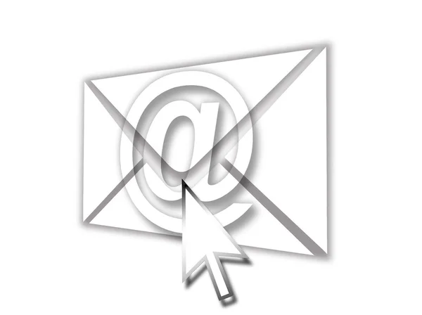 电子邮件概念的插图 — 图库照片