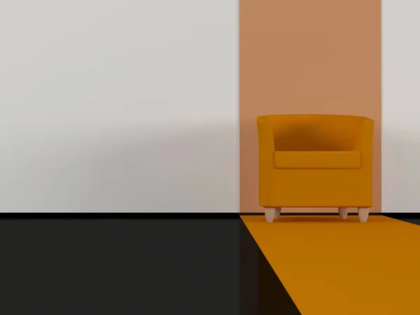 Modernes Wohnzimmer, Sessel drinnen — Stockfoto