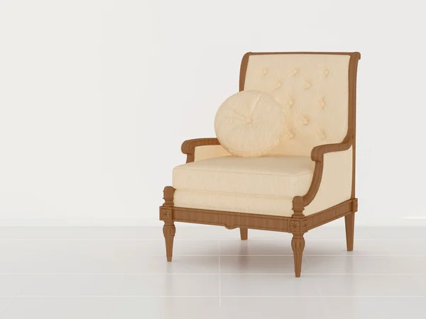 Классическое коричневое кресло в помещении — стоковое фото