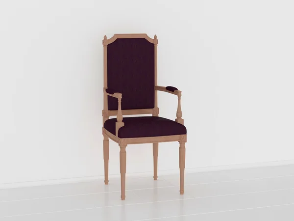 क्लासिक भूरे रंग की कुर्सी, इनडोर — स्टॉक फ़ोटो, इमेज