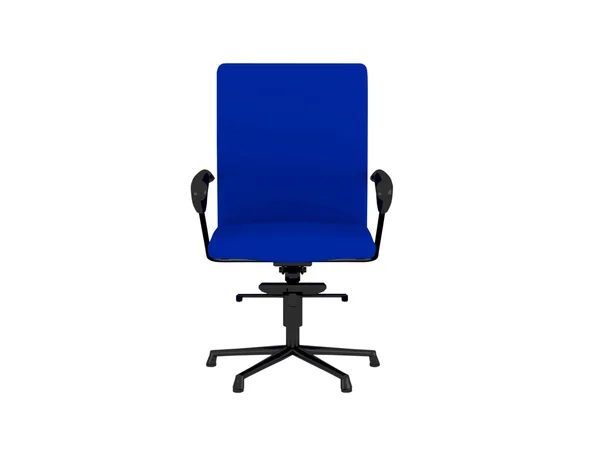 Biuro niebieski fotel na białym tle — Zdjęcie stockowe