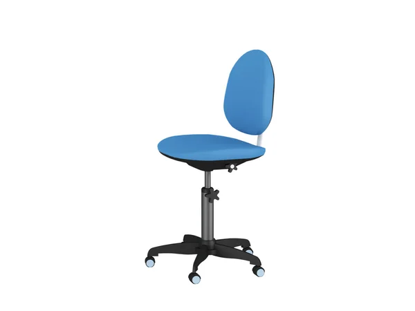 Офісне синє крісло ізольоване — стокове фото