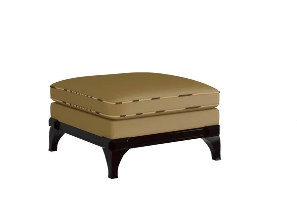 Klasyczna sofa brązowy, na białym tle — Zdjęcie stockowe