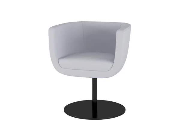 Gray office armchair, isolated — Stock Photo, Image