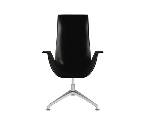 Чорне офісне крісло, ізольоване — стокове фото
