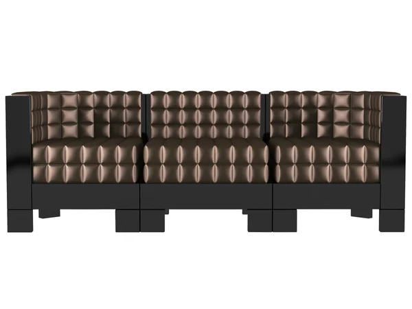 Modern brown sofa isolated — Stock Photo, Image