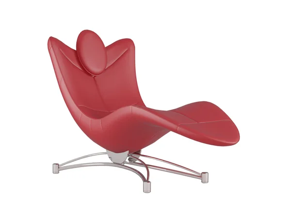 Красное кресло для отдыха, изолированные — стоковое фото