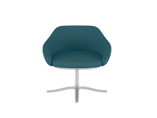 Green office armchair, isolated — Stock Photo, Image
