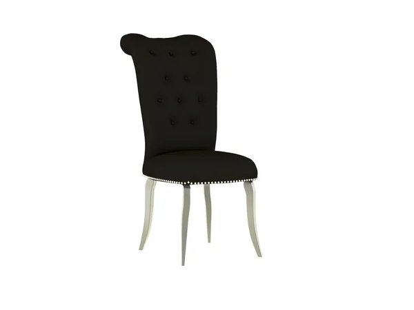 Klasszikus fekete fotel, elszigetelt — Stock Fotó