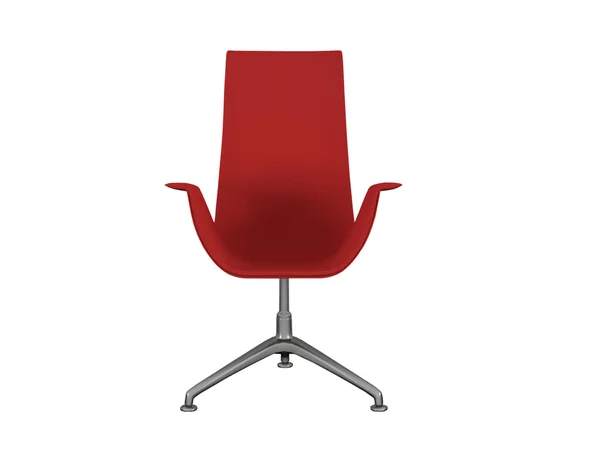 Nowoczesne biuro czerwony fotel, na białym tle — Zdjęcie stockowe