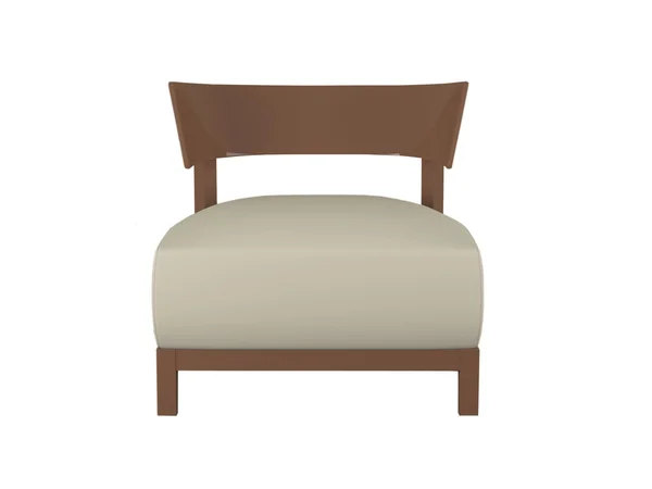 Современное коричневое кресло, изолированное — стоковое фото