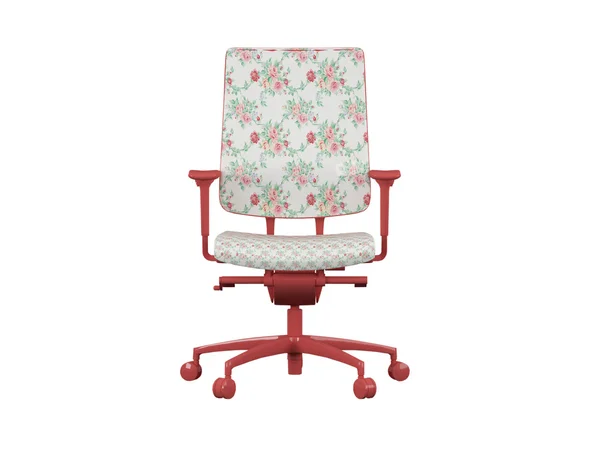 Office çiçekli koltuk izole — Stok fotoğraf