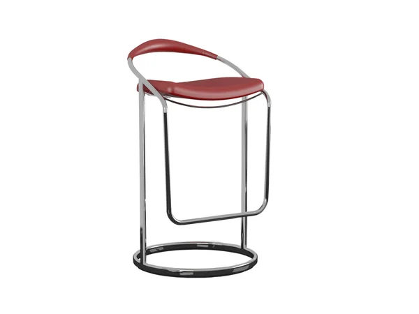 Modern chrome stool bar isolated — Stock Photo, Image