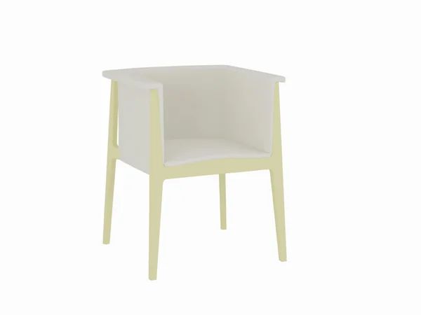 Сучасне біле крісло ізольоване — стокове фото