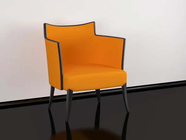 Современное красное кресло — стоковое фото