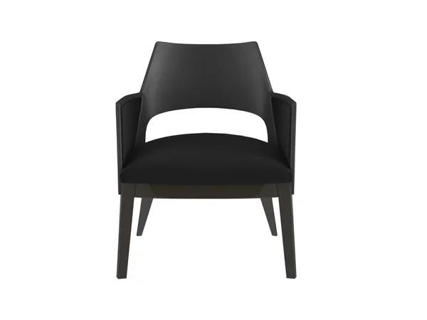 Современное чёрное кресло — стоковое фото